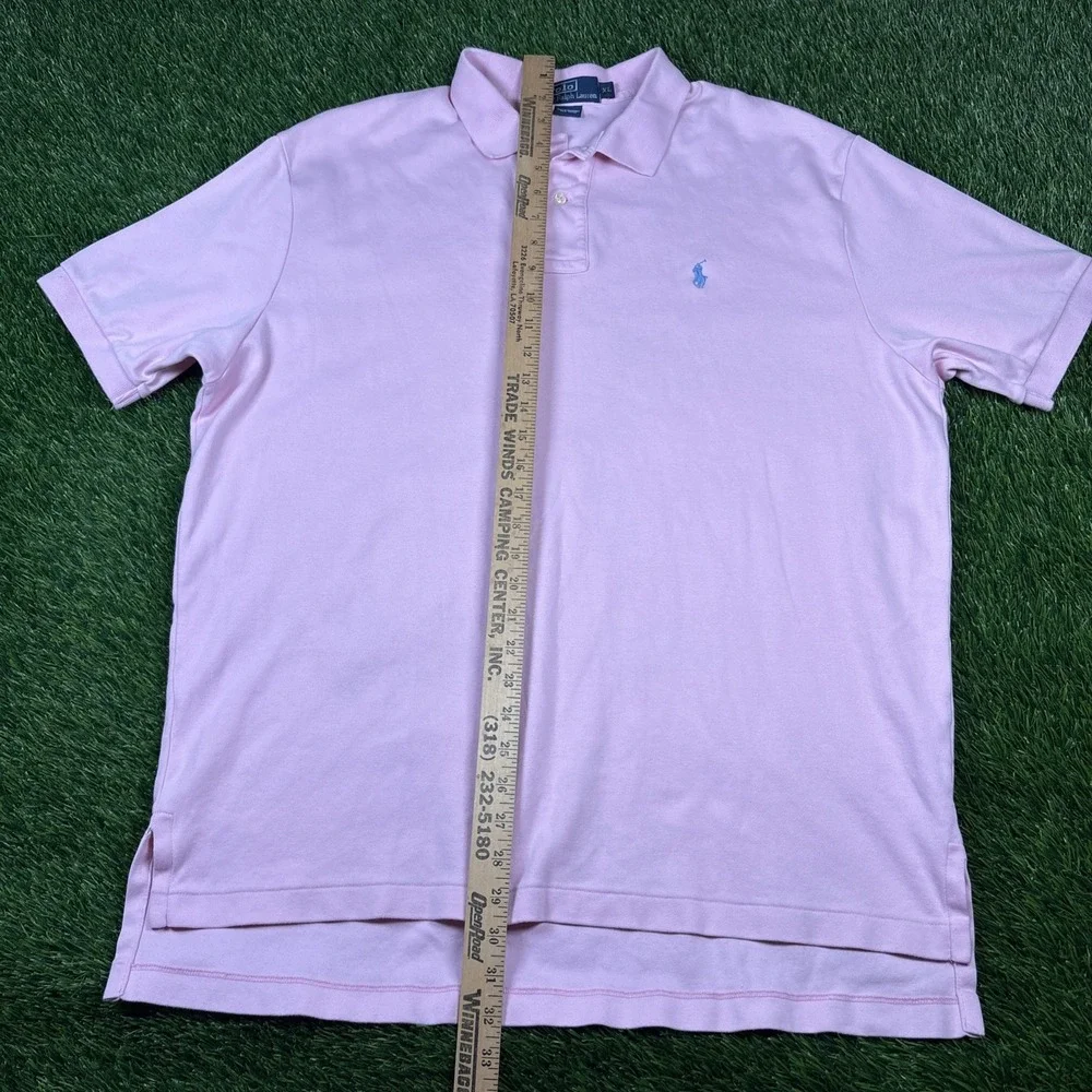 Polo Ralph Lauren Polo Shirt Mens XL Pink Short Sleeve Golf Work Casual Used